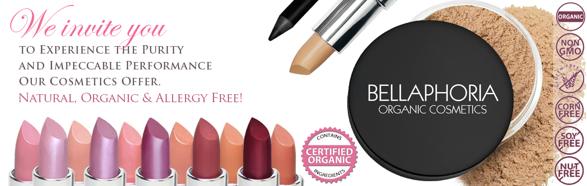 Bellaphoria Organic Cosmetics Canada - Allergy Free Pure Mineral Makeup - The Best Natural Mineral Cosmetics! The Purest Organic Cosmetics World Made Canada!